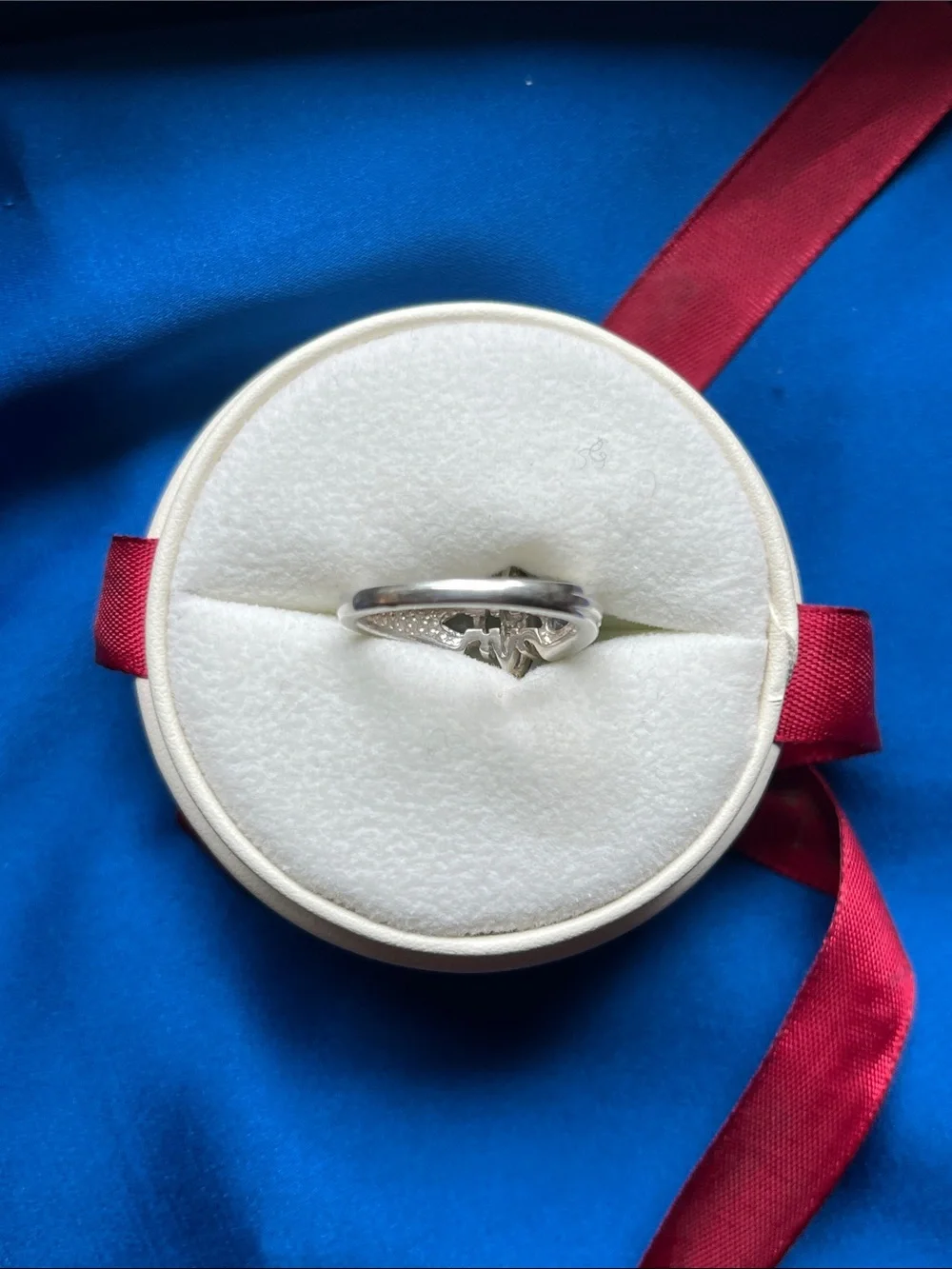 Sterling Silver Ring with Lavender Gemstone Cluster